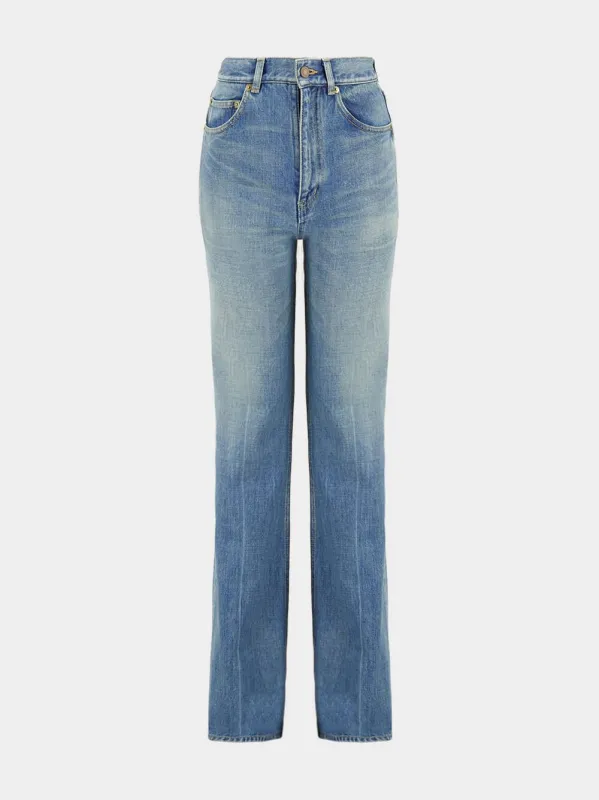 70's High-Waisted Flared Jeans sold by Fashion Clinic
