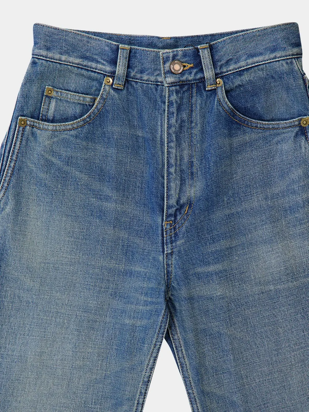 70's High-Waisted Flared Jeans sold by Fashion Clinic product image thumbnail 3