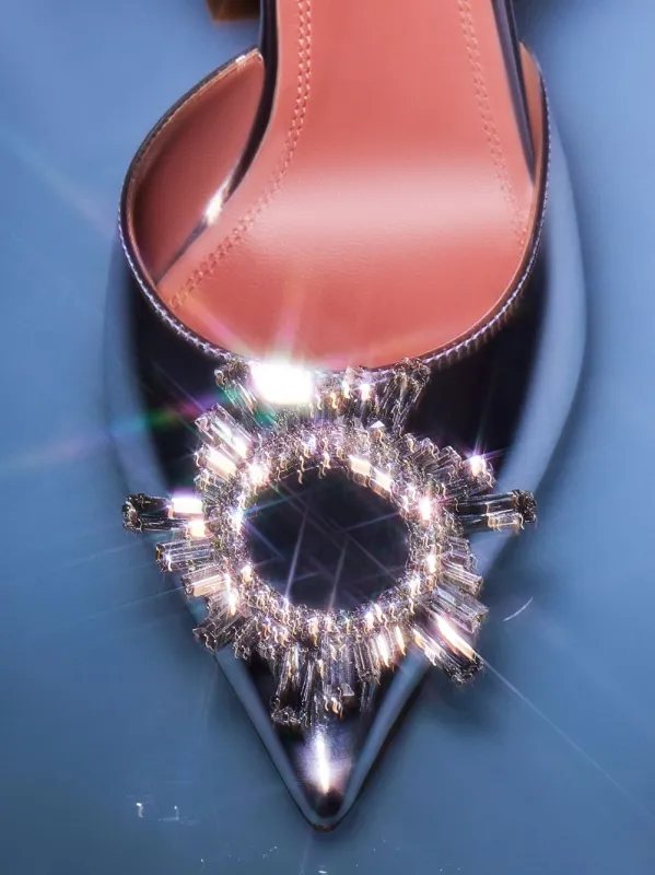 Silver Begum Slingback Pumps sold by Fashion Clinic