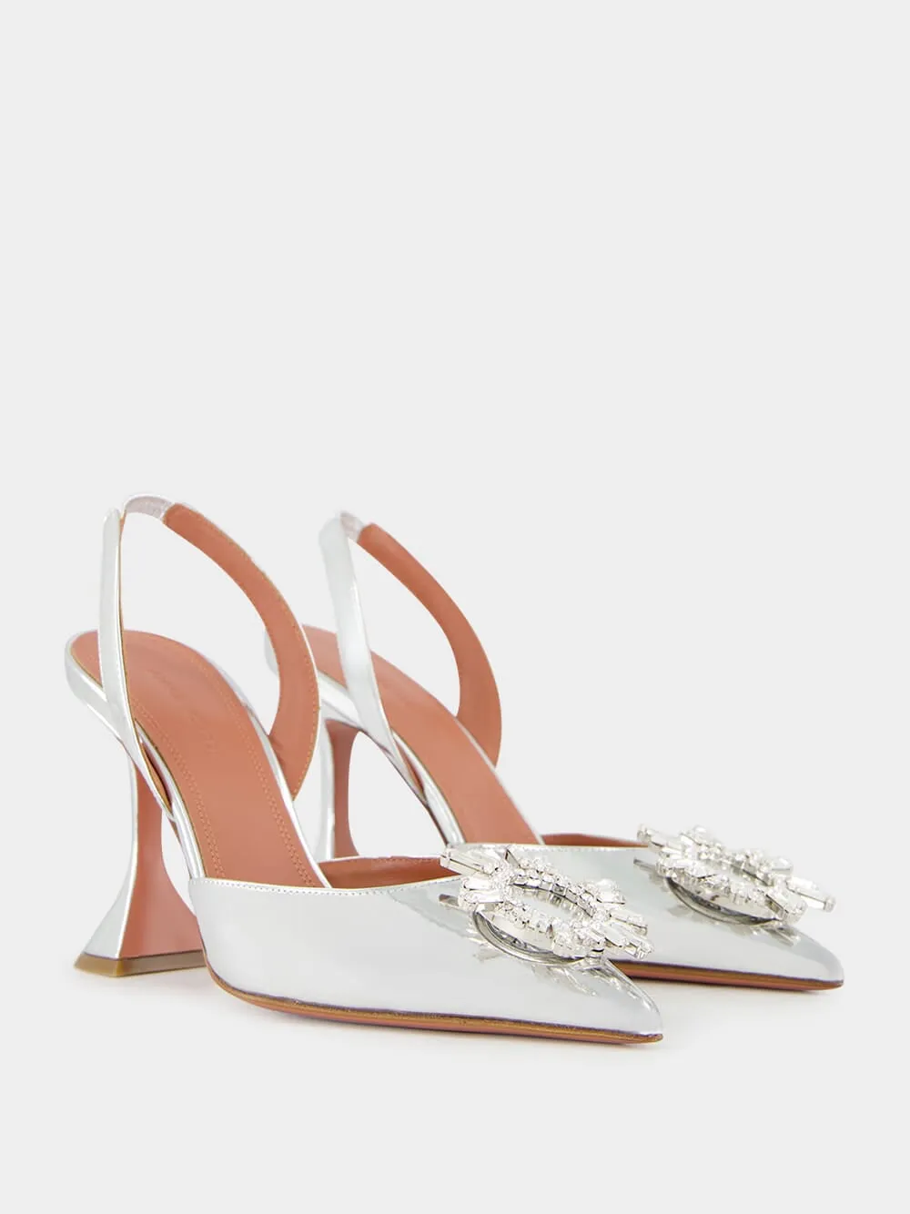 Silver Begum Slingback Pumps sold by Fashion Clinic product image thumbnail 4