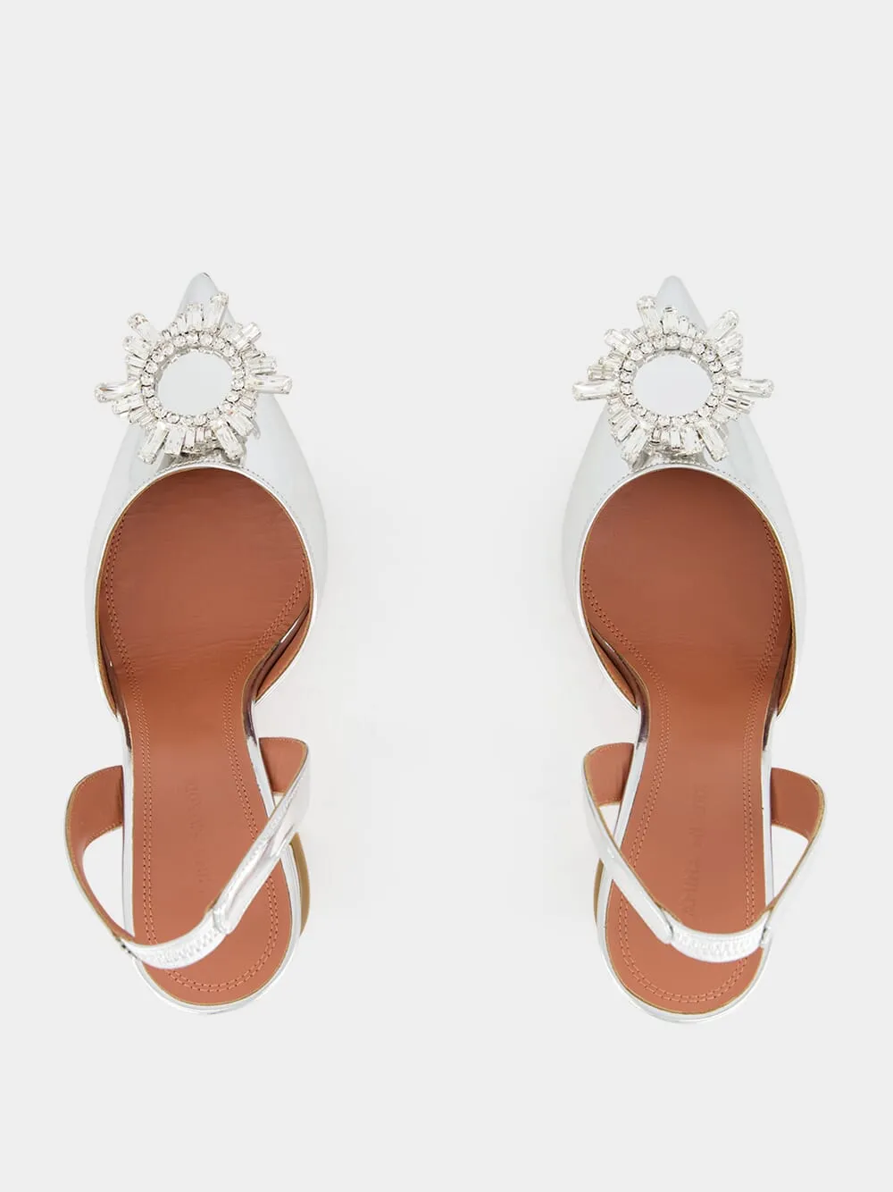 Silver Begum Slingback Pumps sold by Fashion Clinic product image thumbnail 5