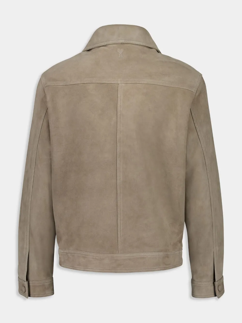 Beige Suede Zip-Up Jacket sold by Fashion Clinic product image thumbnail 2