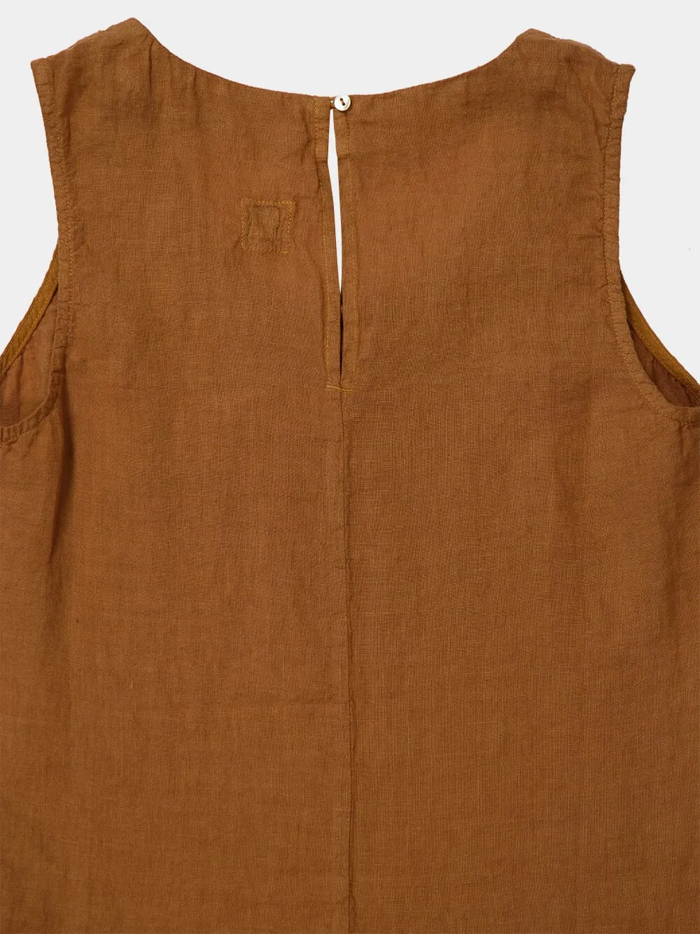 Curry Sleeveless Linen Top sold by Fashion Clinic product image thumbnail 4