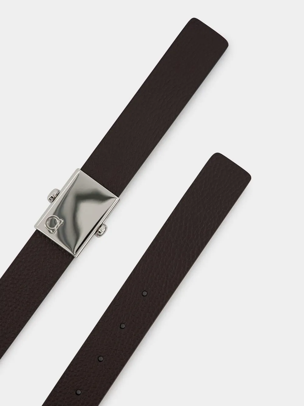 Reversible Leather Belt in Black and Brown sold by Fashion Clinic product image thumbnail 3