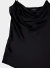 Black Draped Satin Top sold by Fashion Clinic