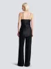 Black Draped Satin Top sold by Fashion Clinic