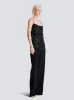 Black Draped Satin Top sold by Fashion Clinic