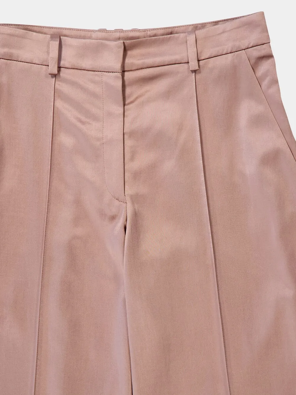 Old Pink Straight-Leg Tailored Satin Trousers sold by Fashion Clinic product image thumbnail 3