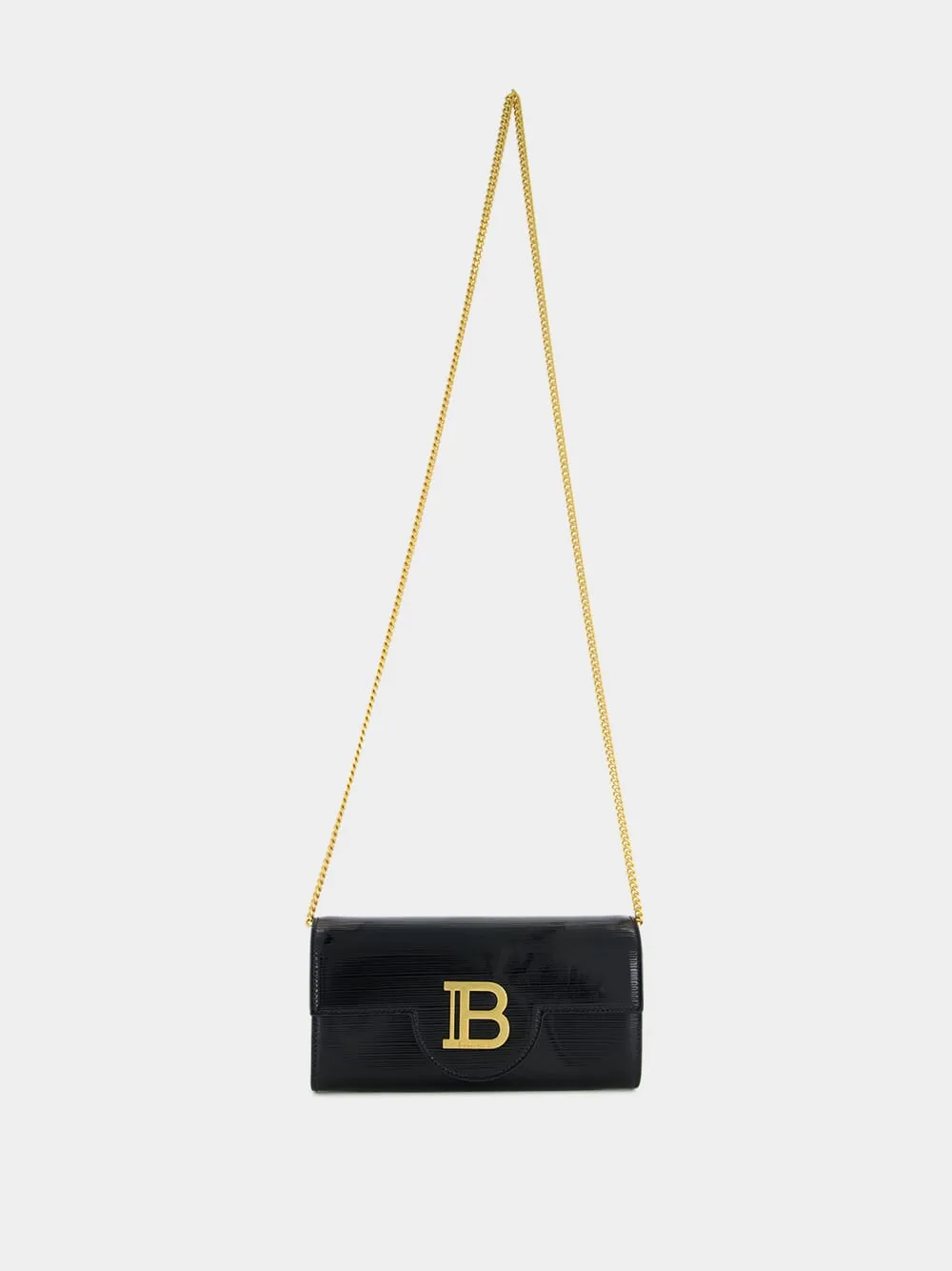 Black B-Buzz Wallet in Striped Patent Leather sold by Fashion Clinic product image thumbnail 3