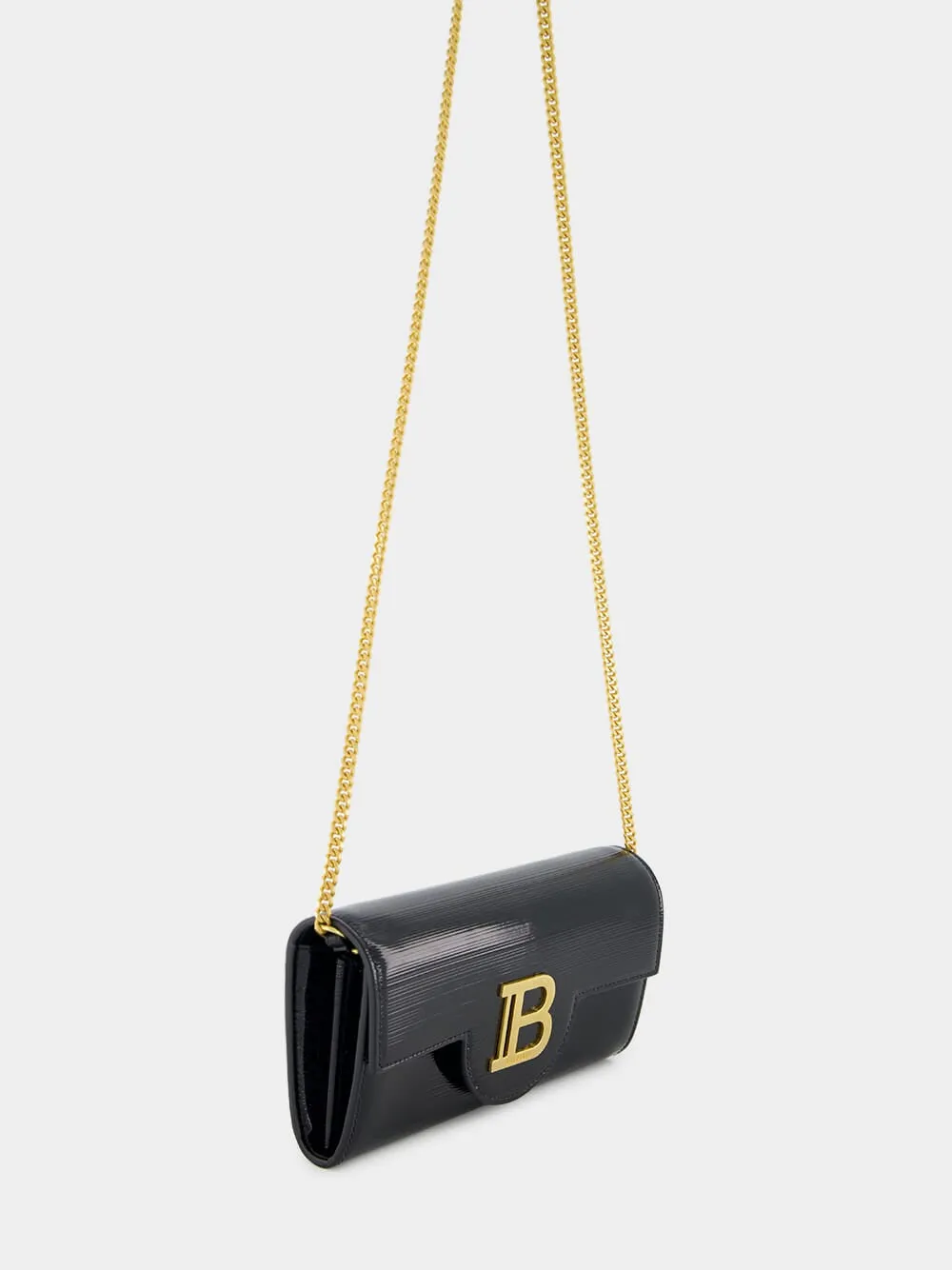 Black B-Buzz Wallet in Striped Patent Leather sold by Fashion Clinic product image thumbnail 5