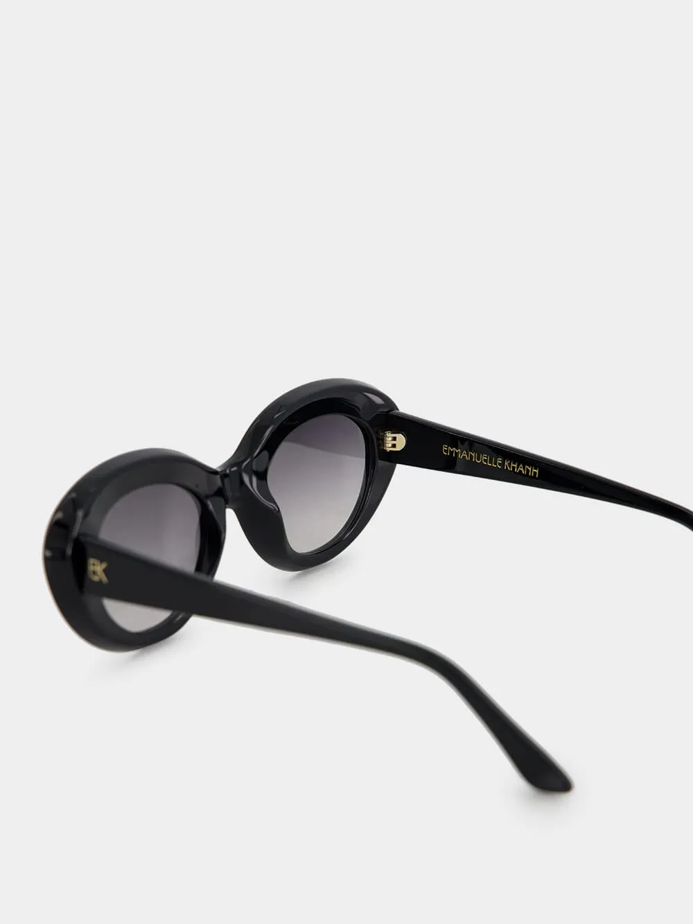Gigi Black Cat-Eye Acetate Sunglasses sold by Fashion Clinic product image thumbnail 4