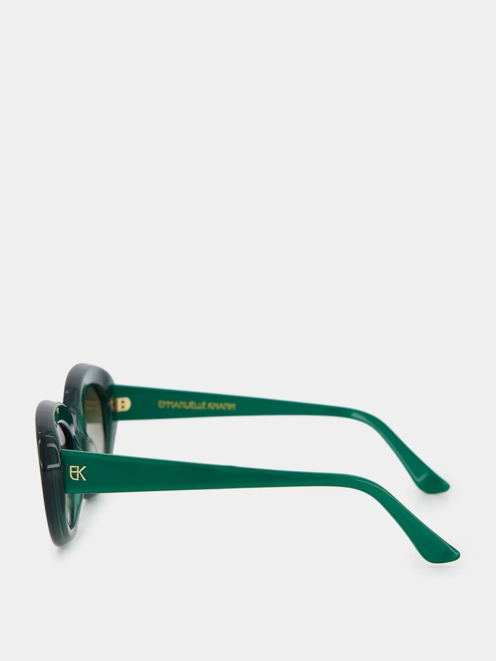 Gigi Green Cat-Eye Acetate Sunglasses sold by Fashion Clinic product image thumbnail 3