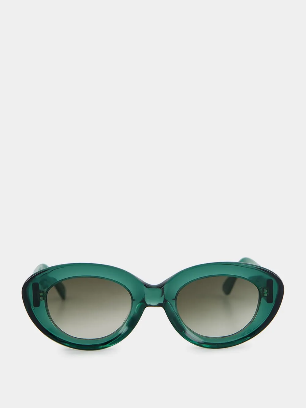 Gigi Green Cat-Eye Acetate Sunglasses sold by Fashion Clinic
