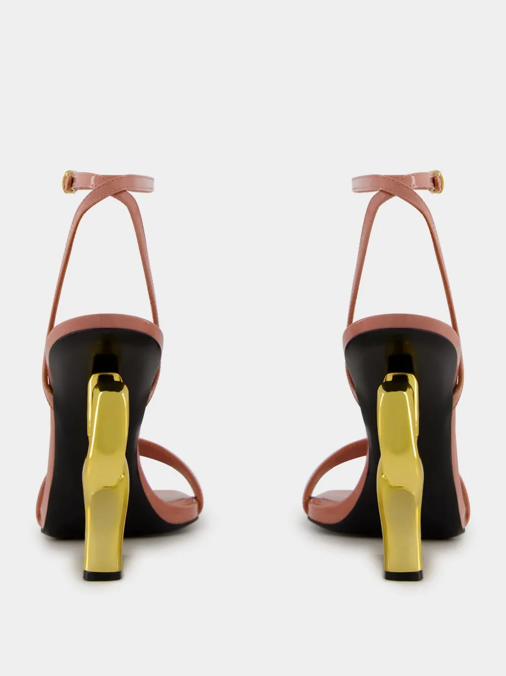 Pink Patent Leather Sandals with Sculptural Heel sold by Fashion Clinic product image thumbnail 5