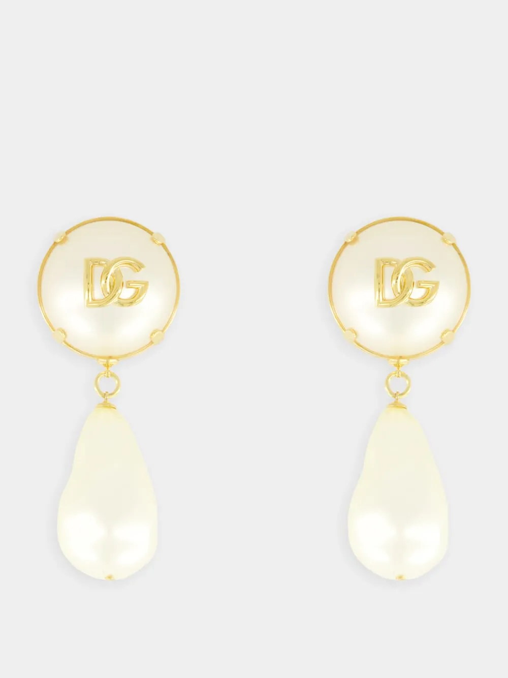 Teardrop Earrings with DG Logo sold by Fashion Clinic