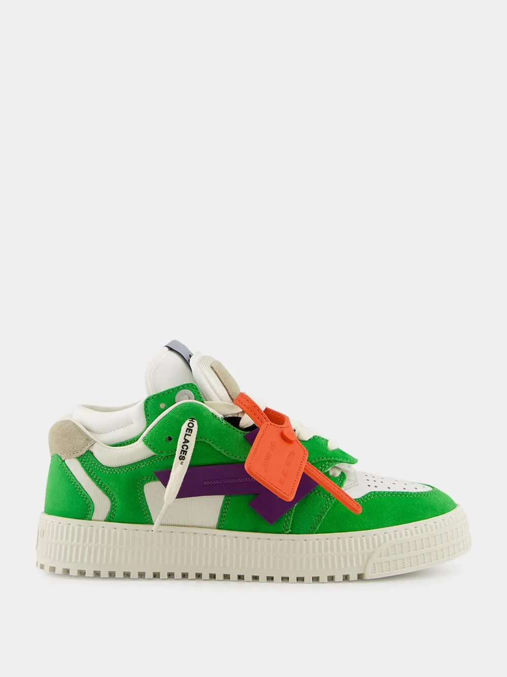 Purple and Light Green Floating Arrow Sneakers sold by Fashion Clinic