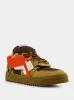 Chocolate and Orange Floating Arrow Sneakers sold by Fashion Clinic