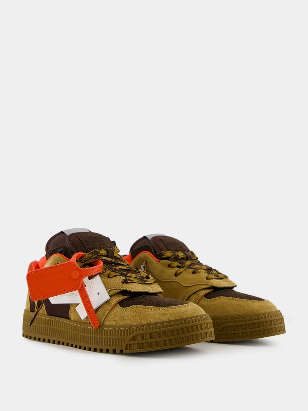 Chocolate and Orange Floating Arrow Sneakers sold by Fashion Clinic product image thumbnail 3