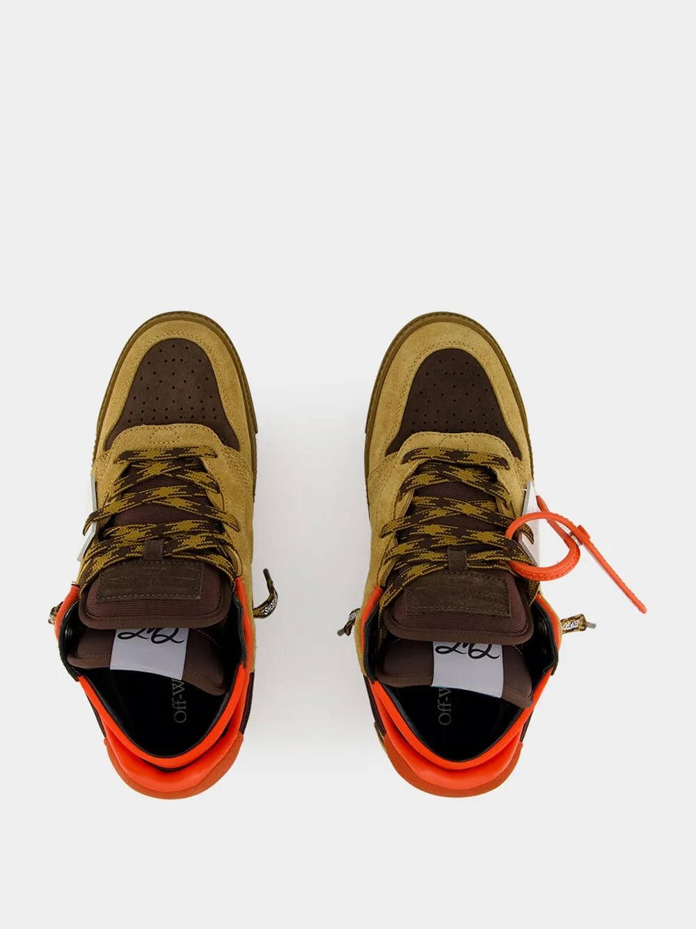 Chocolate and Orange Floating Arrow Sneakers sold by Fashion Clinic product image thumbnail 4