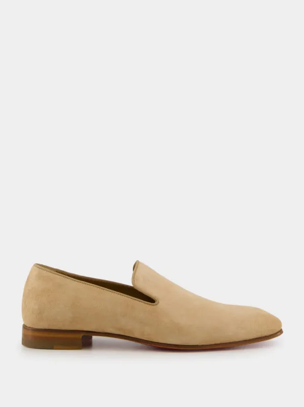 Beige Dandelion Veau Velours Loafers sold by Fashion Clinic