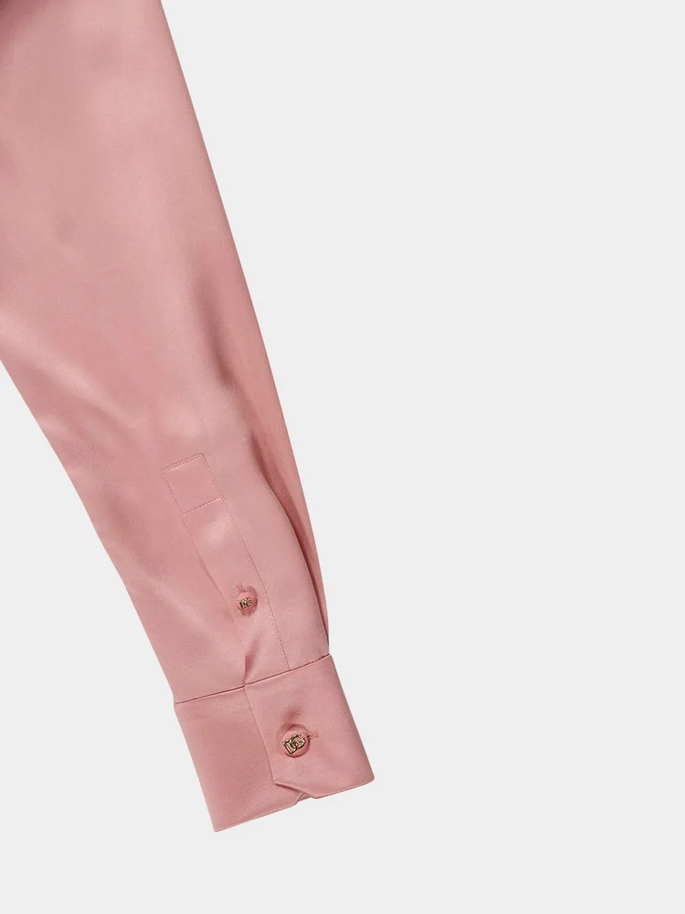 Pink Silk Satin Blouse with Shawl Neck sold by Fashion Clinic product image thumbnail 5