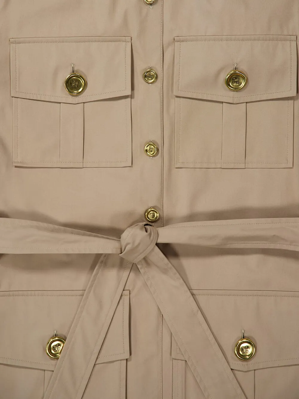 Taupe Safari Poplin Dress sold by Fashion Clinic product image thumbnail 5