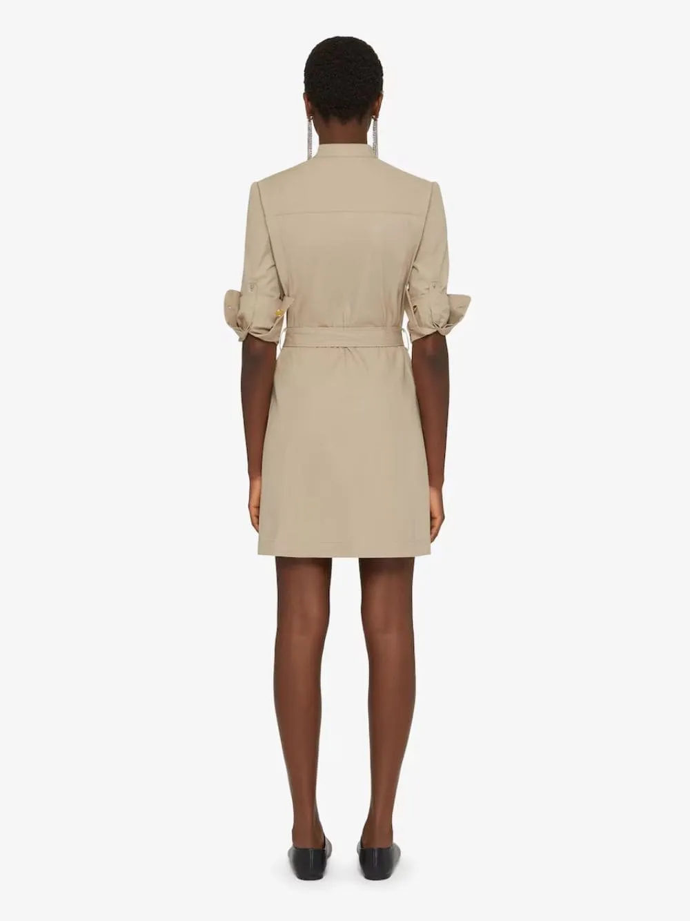 Taupe Safari Poplin Dress sold by Fashion Clinic product image thumbnail 3