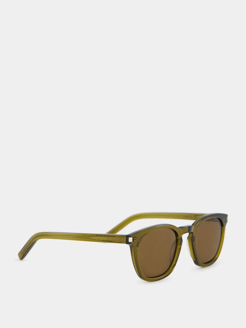 Transparent Khaki and Brown YSL Bold Sunglasses sold by Fashion Clinic product image thumbnail 2