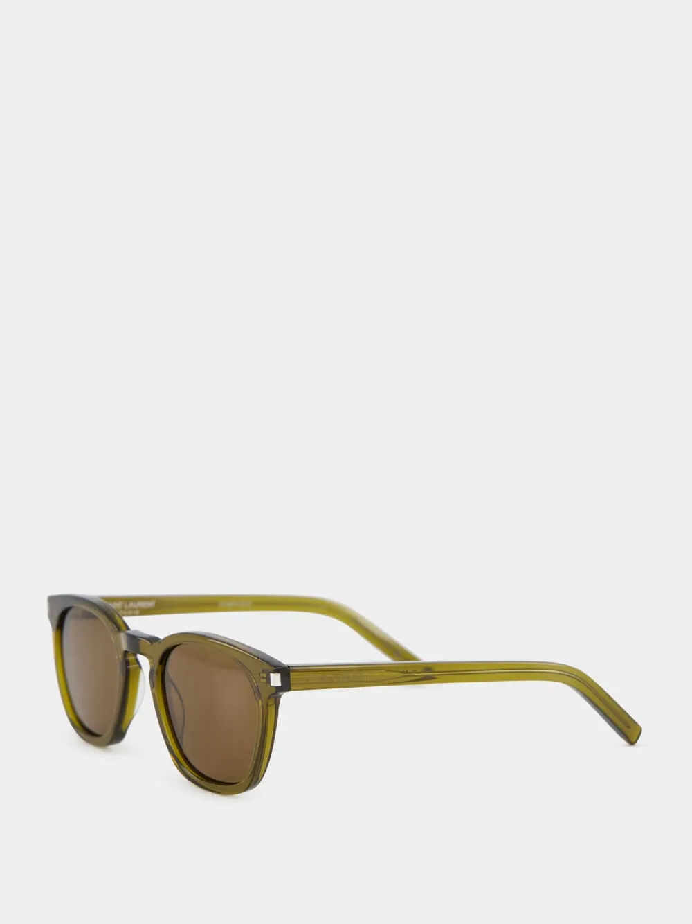 Transparent Khaki and Brown YSL Bold Sunglasses sold by Fashion Clinic product image thumbnail 3