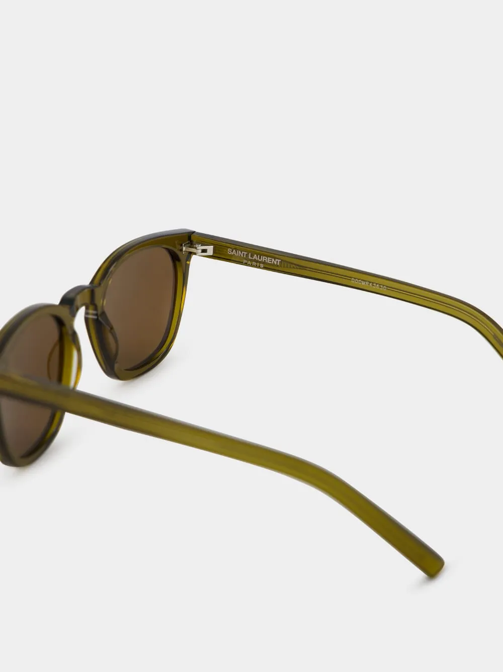 Transparent Khaki and Brown YSL Bold Sunglasses sold by Fashion Clinic product image thumbnail 4