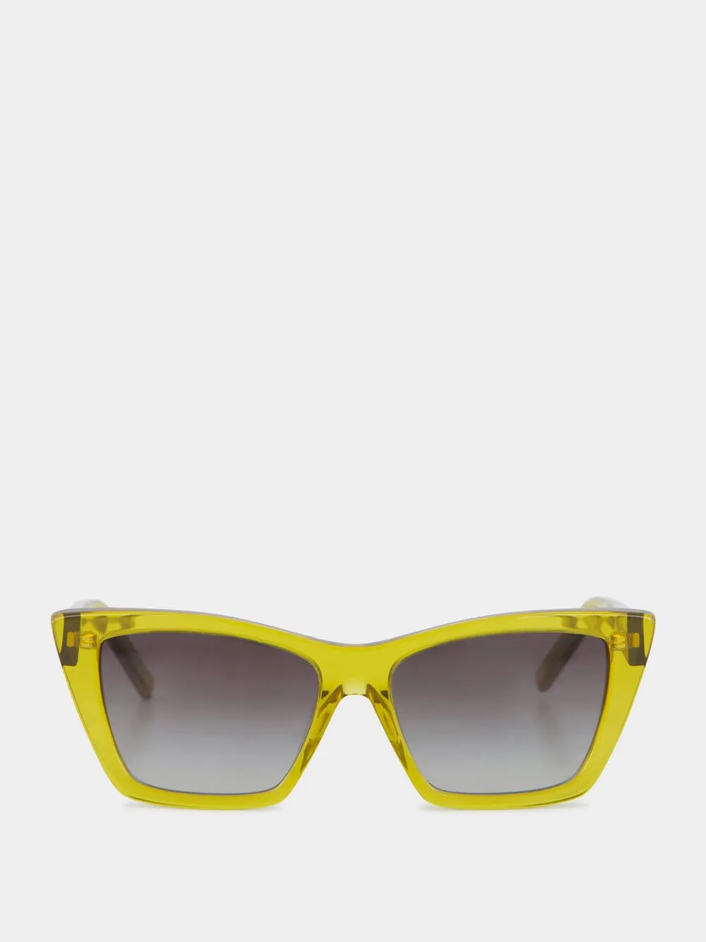 Transparent Acid Green Mica Cat-Eye Sunglasses sold by Fashion Clinic