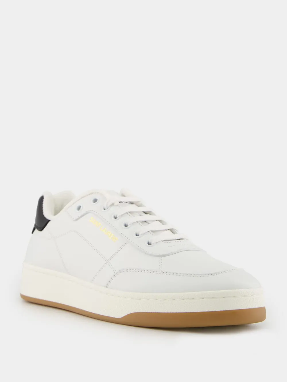 Blanc Optique and Black Sneakers in Smooth Leather sold by Fashion Clinic product image thumbnail 2