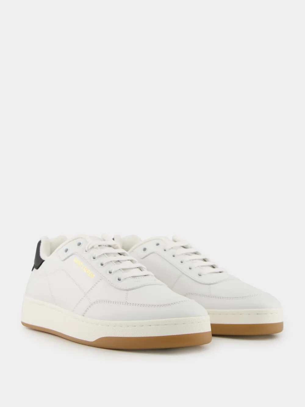 Blanc Optique and Black Sneakers in Smooth Leather sold by Fashion Clinic product image thumbnail 3