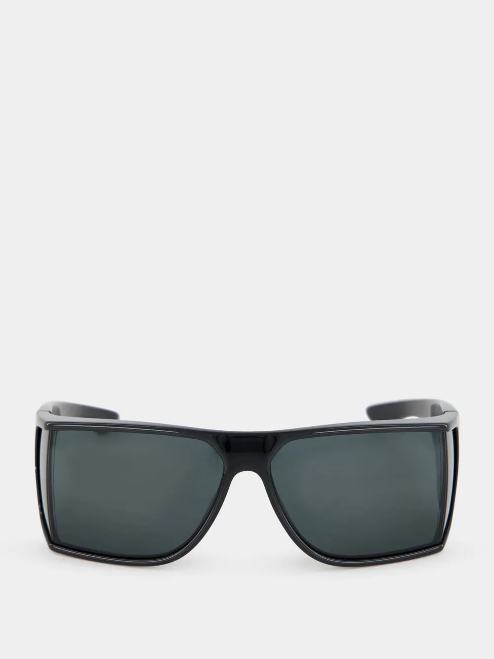 Black Shield Wrap-Around Sunglasses sold by Fashion Clinic