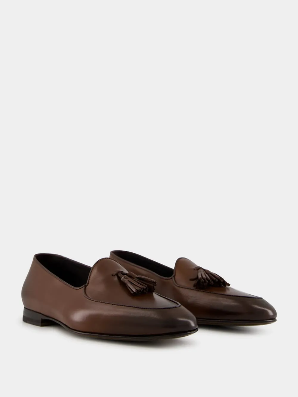 Brown Lennox Calf Leather Loafers sold by Fashion Clinic product image thumbnail 3