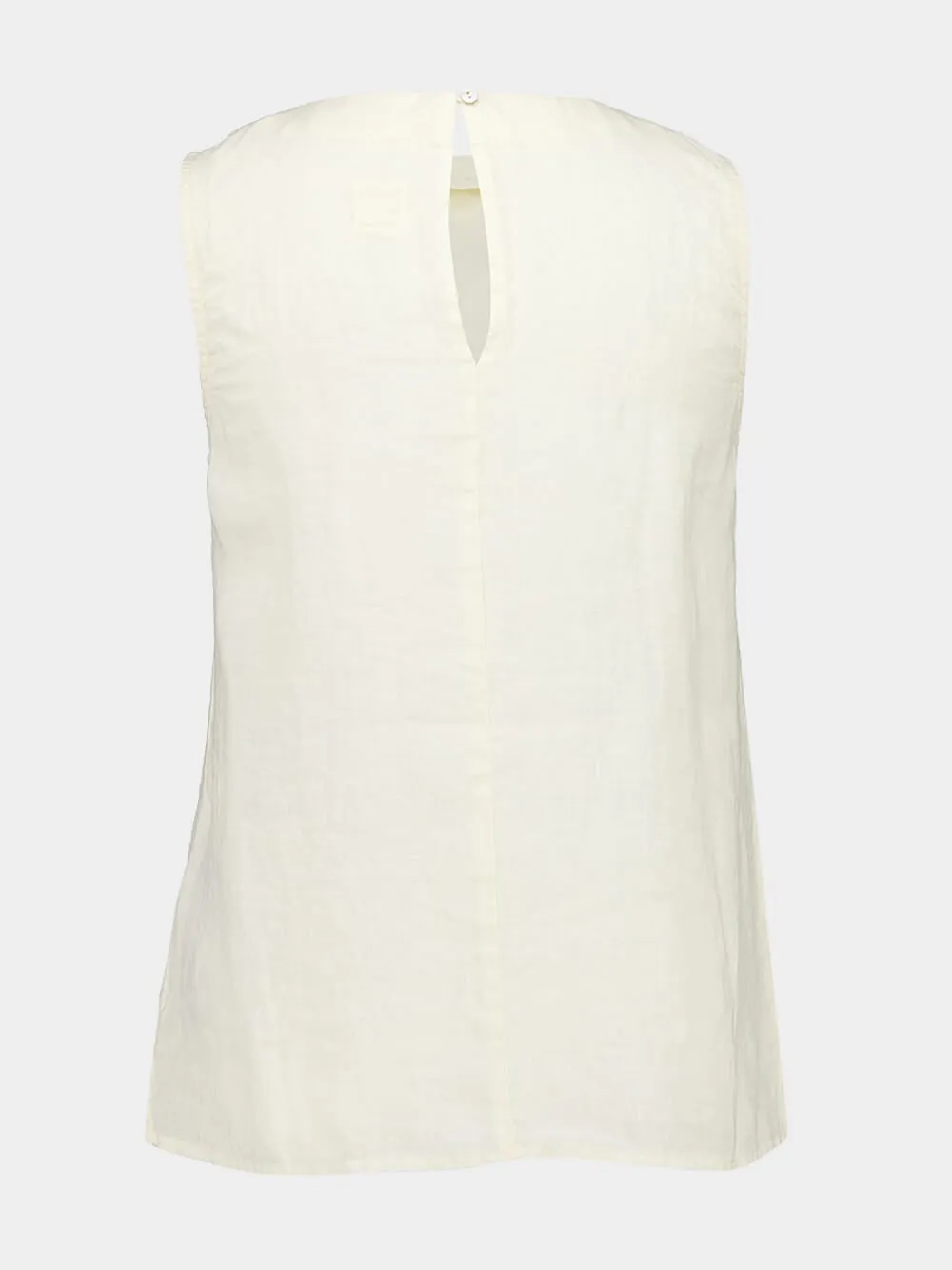 Ecru Sleeveless Linen Top sold by Fashion Clinic product image thumbnail 2
