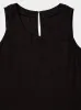 Black Sleeveless Linen Top sold by Fashion Clinic
