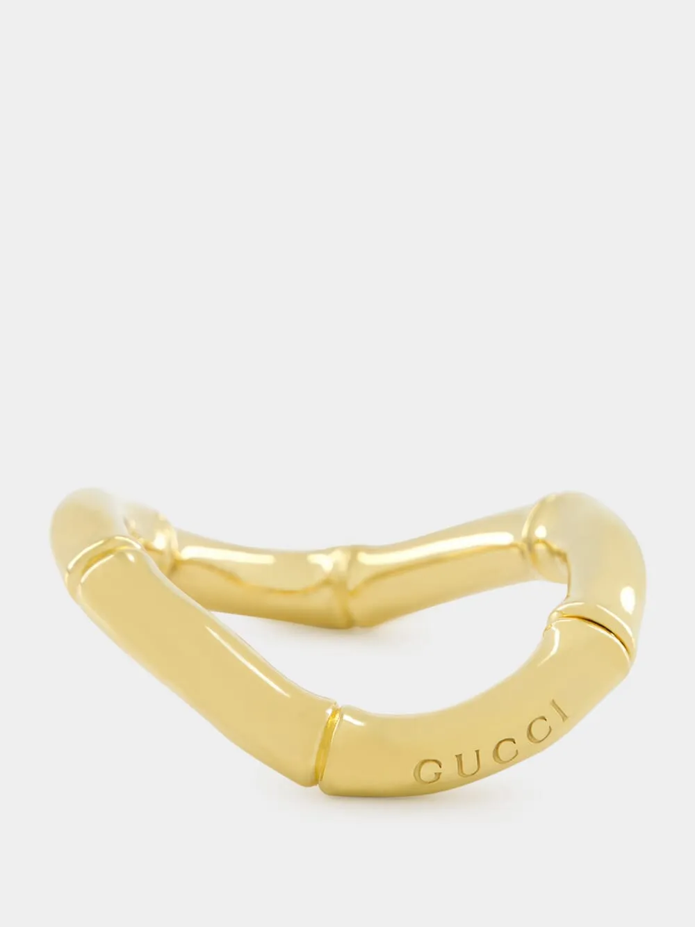 Gold Bamboo Cuff Bracelet sold by Fashion Clinic