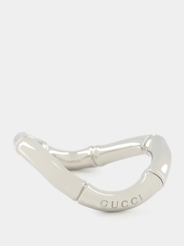 Silver Bamboo Cuff Bracelet sold by Fashion Clinic