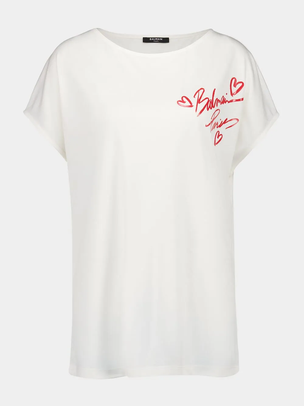 White Short-Sleeved Lipstick Print T-Shirt sold by Fashion Clinic