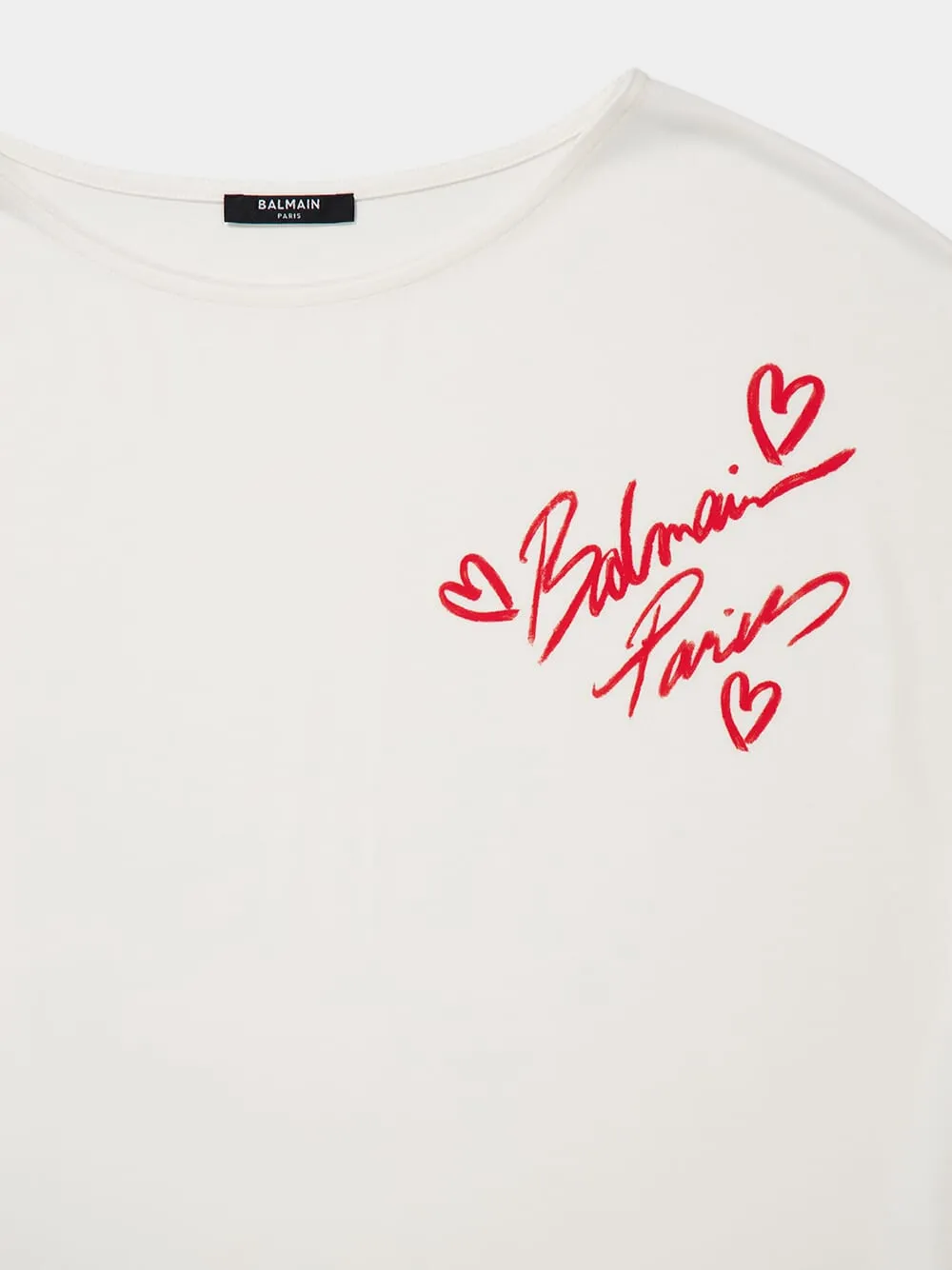 White Short-Sleeved Lipstick Print T-Shirt sold by Fashion Clinic product image thumbnail 3