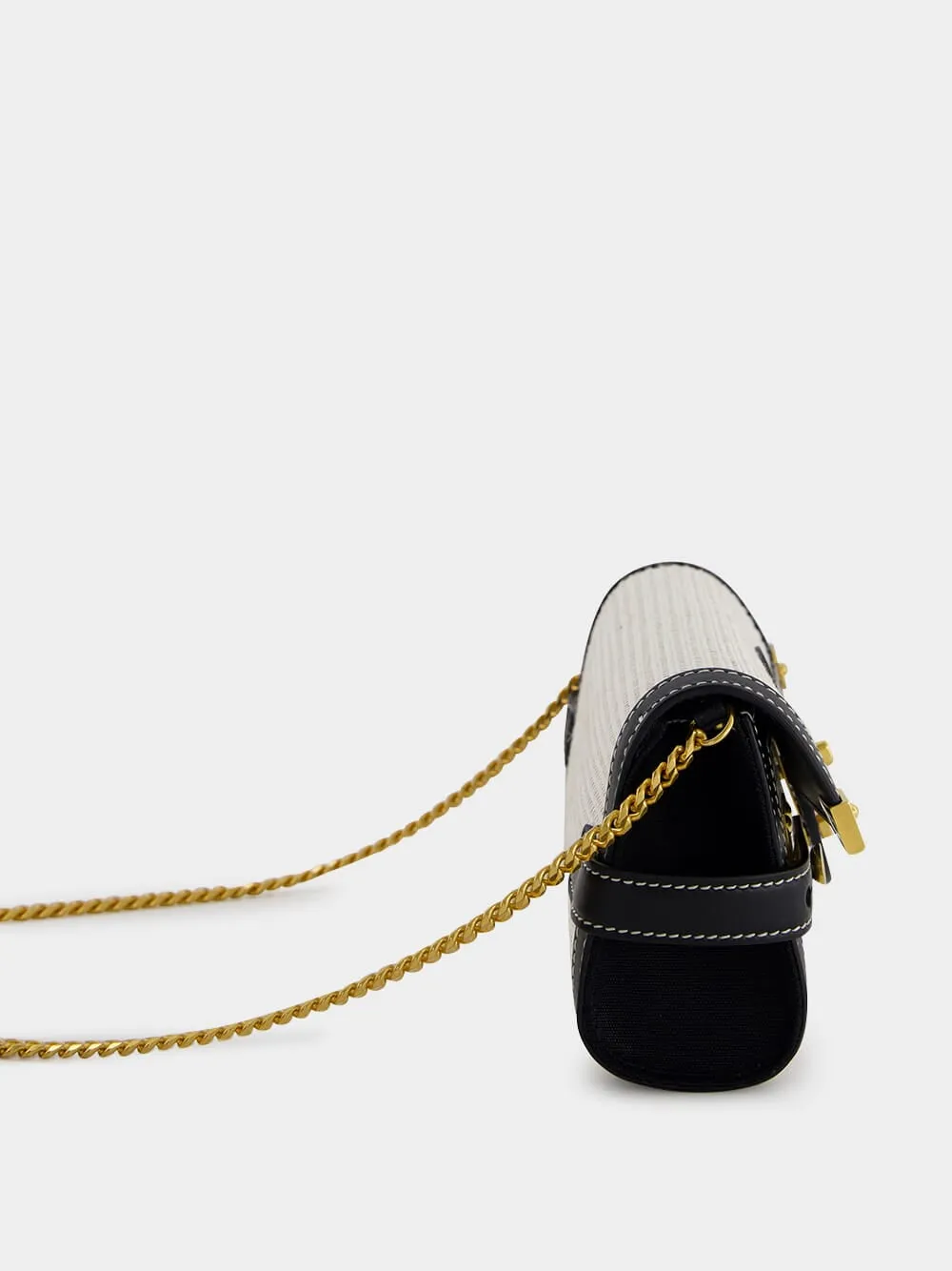 Pouch with Chain B-Buzz 23 in Raffia & Calfskin sold by Fashion Clinic product image thumbnail 4