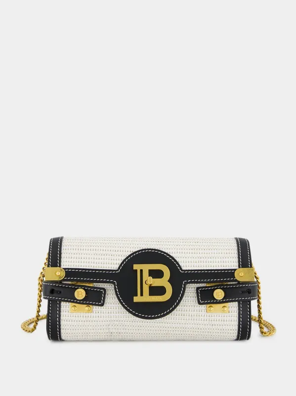 Pouch with Chain B-Buzz 23 in Raffia & Calfskin sold by Fashion Clinic
