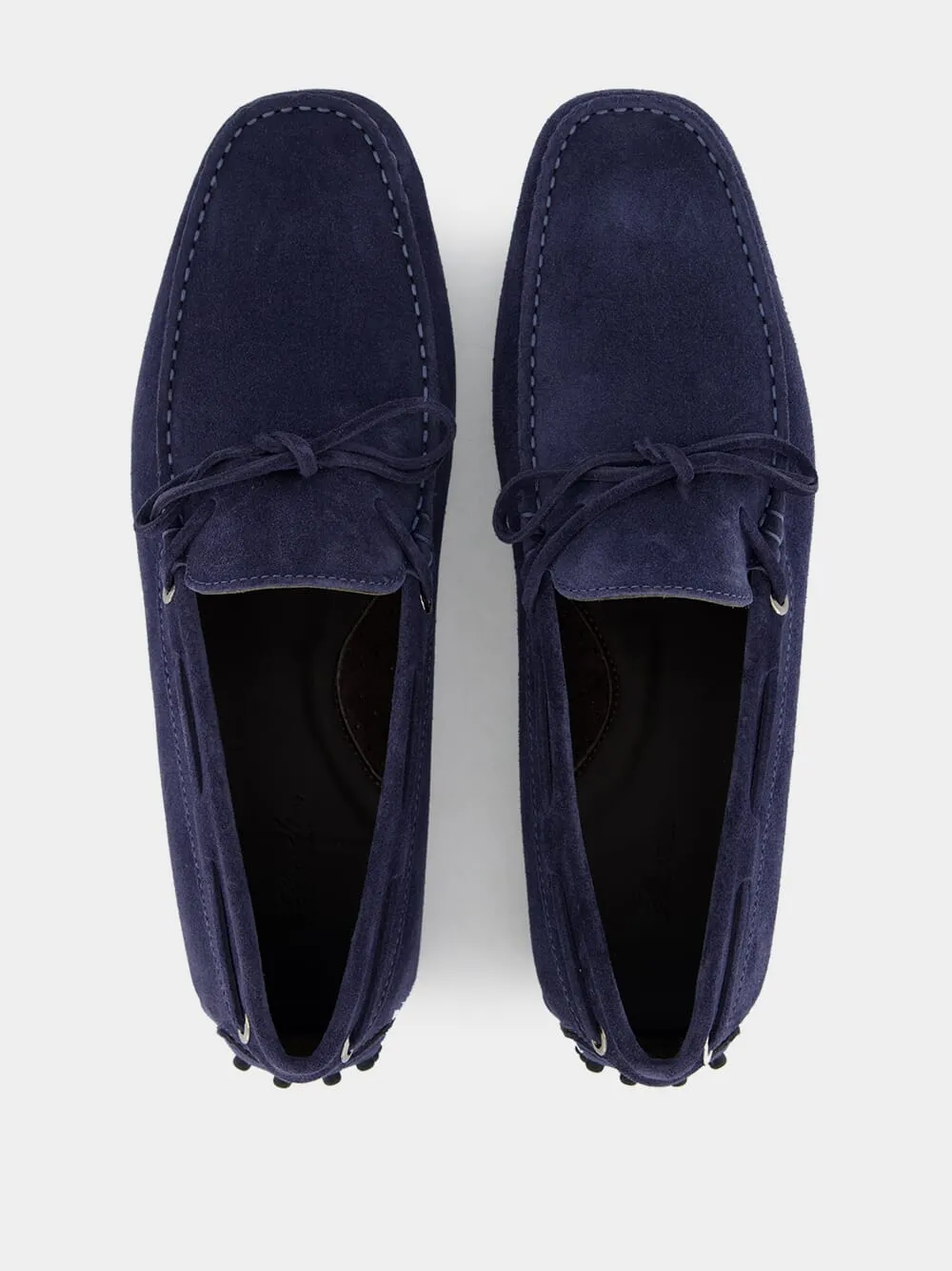 Steel Blue Suede Driving Shoes sold by Fashion Clinic product image thumbnail 4