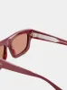 Rosso Ancora Red Rectangular Frame Sunglasses sold by Fashion Clinic
