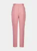 Pink Tailored Double Wool Crepe Pants sold by Fashion Clinic