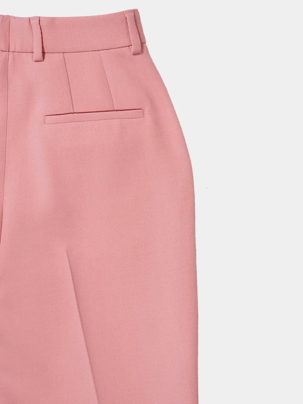 Pink Tailored Double Wool Crepe Pants sold by Fashion Clinic product image thumbnail 4