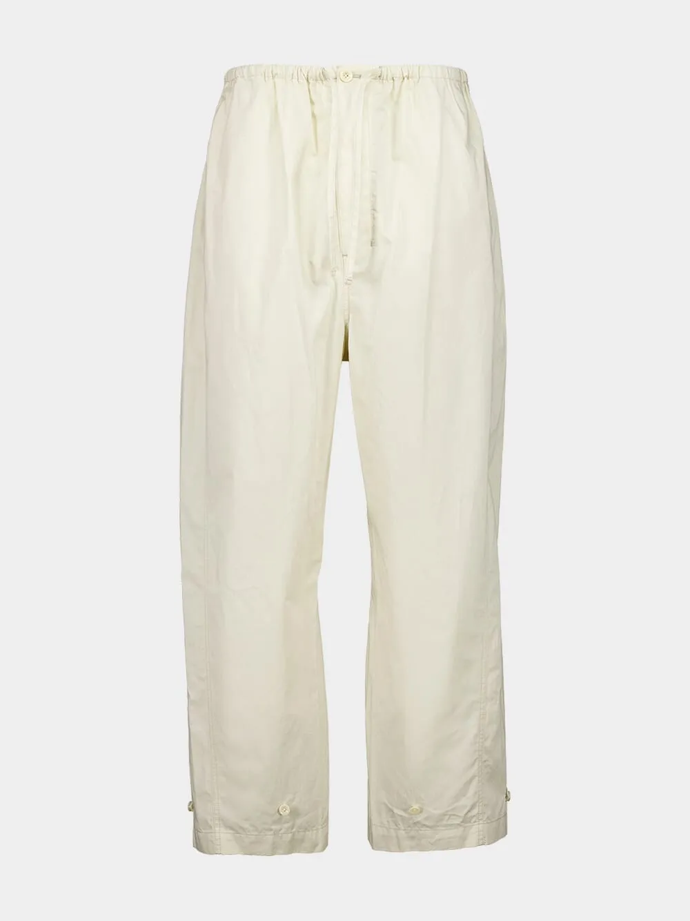 Creamy White Twisted Cotton Pants sold by Fashion Clinic