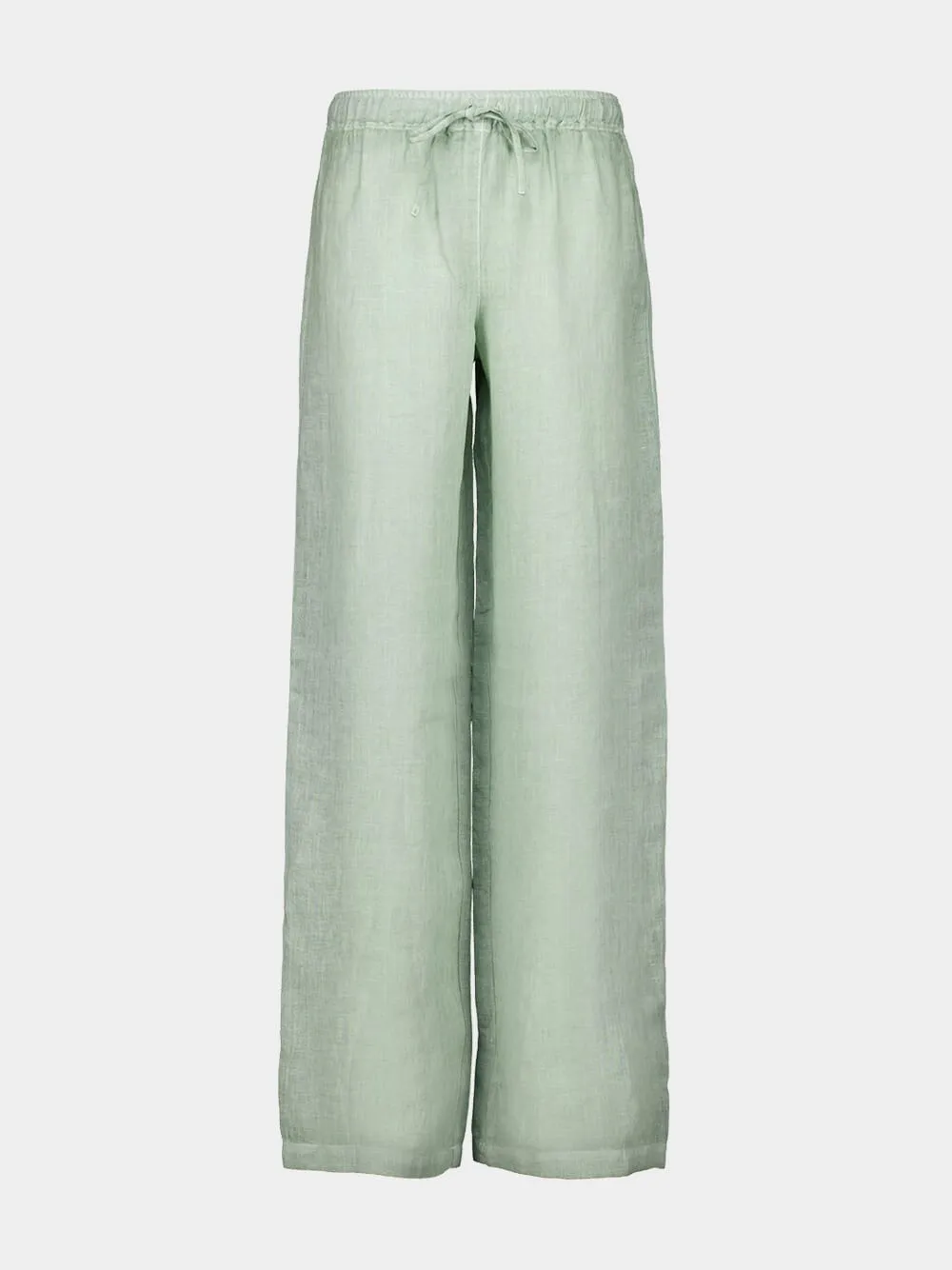 Pistachio Soft Fade Linen Drawstring Pants sold by Fashion Clinic