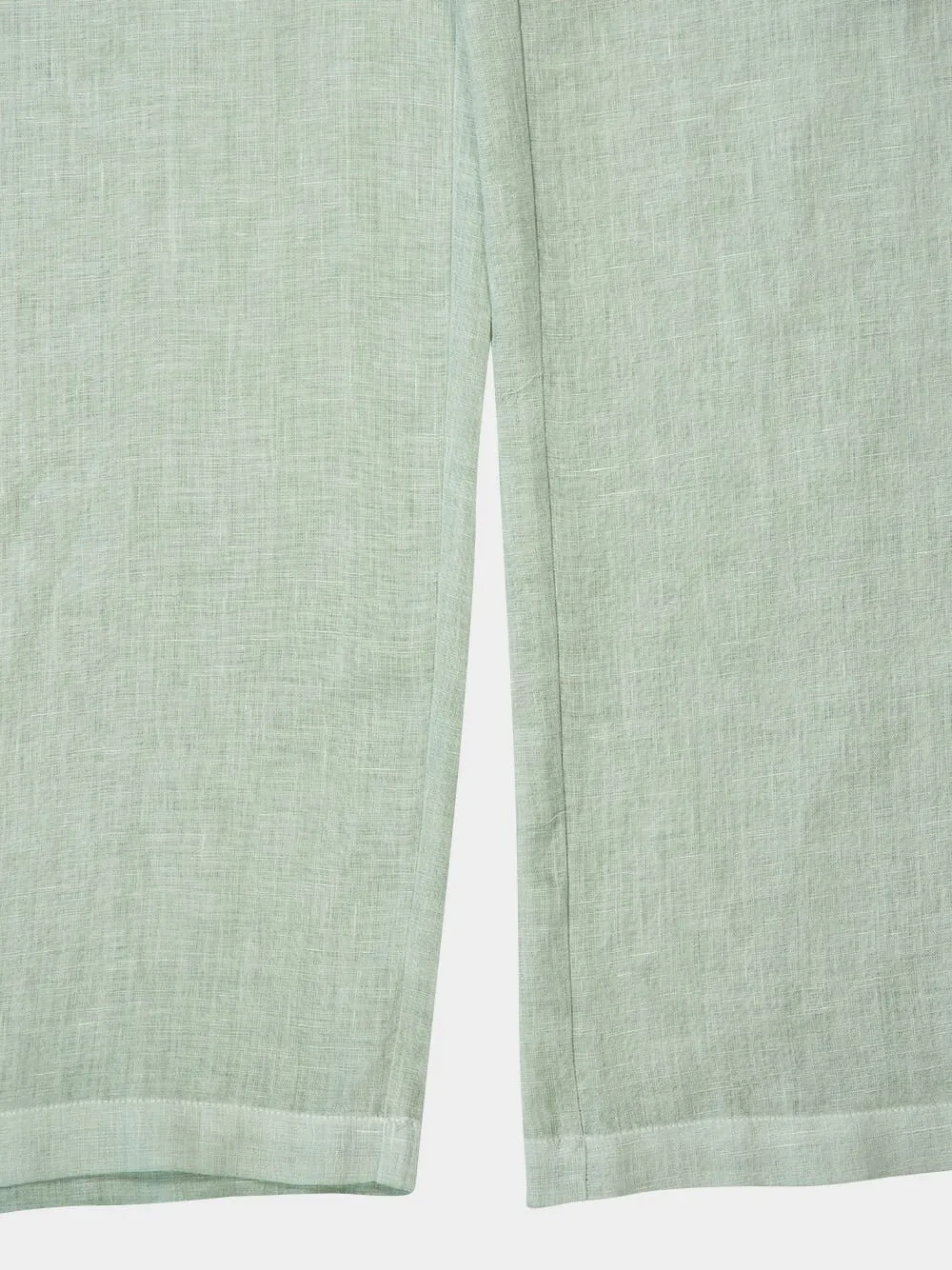 Pistachio Soft Fade Linen Drawstring Pants sold by Fashion Clinic product image thumbnail 4